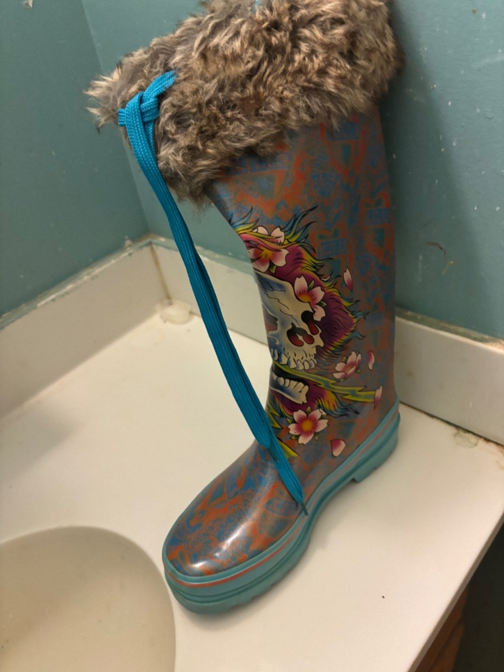Ed Hardy rain boots